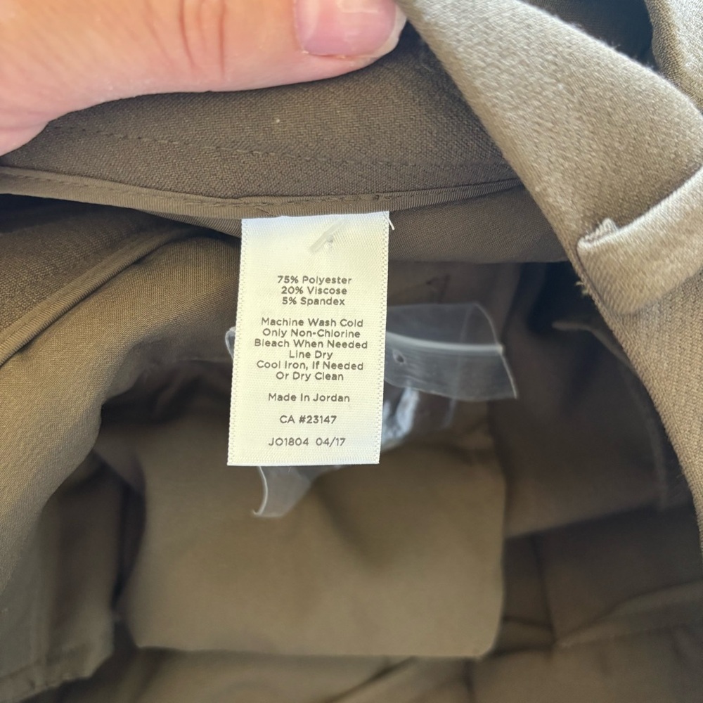 Talbots Hampshire Flat Front Women’s Trousers Dark Oakmoss Green Size 18 NEW - Picture 4 of 5